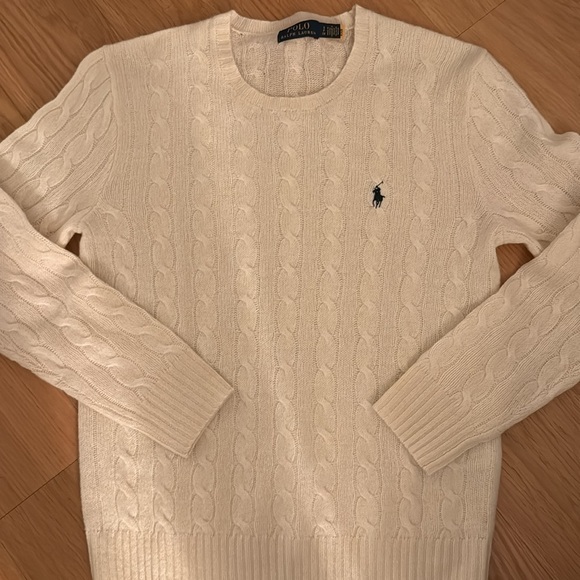 Ralph Lauren polo Andover cream cable knit sweater - Picture 4 of 6